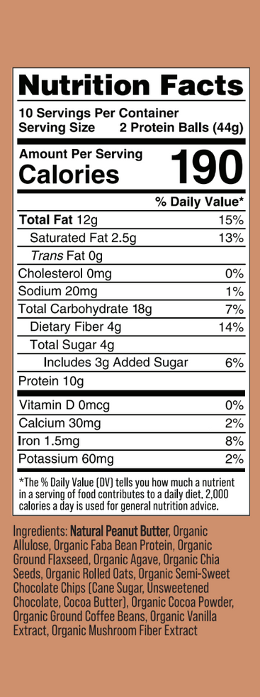 Chocolate Peanut Latte Protein Balls
